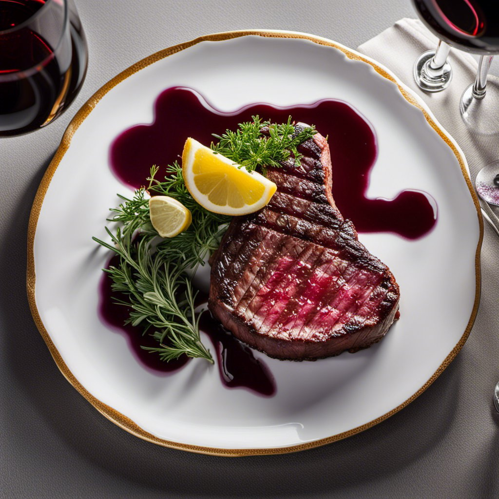 wine with steak
